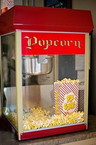Popcorn-maskine til Hjemmebiografen.